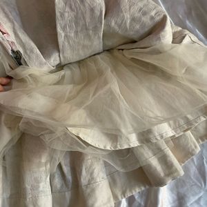 Vintage Luxe Pleated Floral Skirt