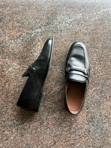 Black pure Leather Loafers