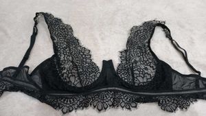 Lace Trim Balconette Bra 34B