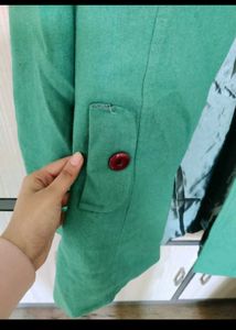 Green Button-Up Coat