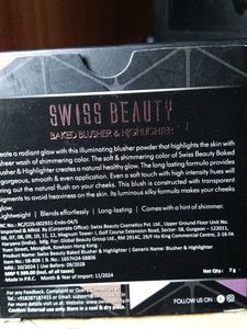 Swiss Beauty Baked Highlighter + Blush