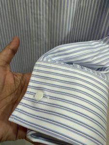Marks &amp; Spencer  100% Cotton Striped Formal Shirt