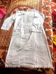 Brand New Elegant White Cotton Kurta