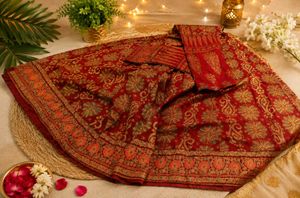 Maroon Printed Anarkali Kurta / Long Dress