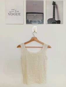 Cream Button-Up Knit Cardigan