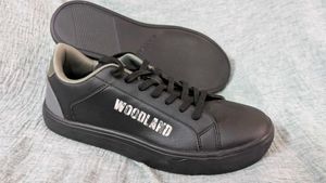 Vegan Leather Black Casual Sneakers size 8