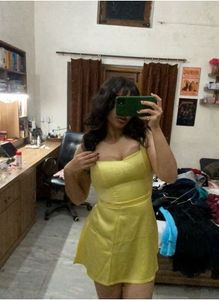 Satin Yellow Mini Dress