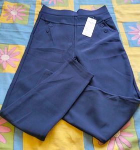 Stylish Navy Blue and black pents - Set of 2