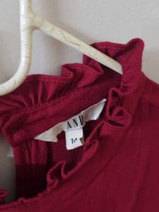 Chic Ruffle Neckline Dress