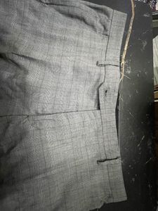 Men's Grey Plaid Dress Pants