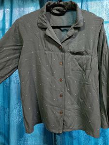 Sage Green Polka Dot Shirt
