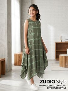 Stylish Green Printed Kurta for Women