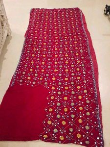 mirror work  saree