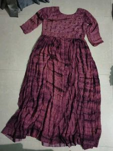 Stylish Purple Tie-Dye Dress