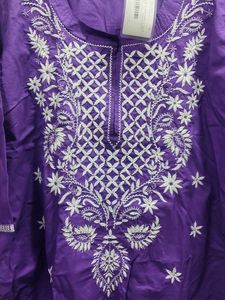 Elegant Purple Embroidered Kurta