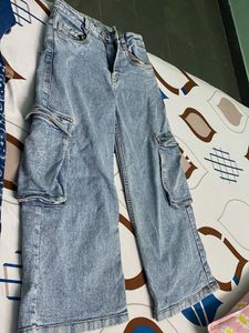 Light blue Cargo Jeans