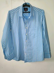 Classic Blue Striped Men's Shirt 👕