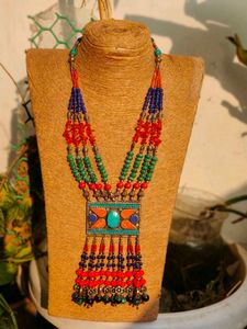 Nepalese Boho Beaded Statement Necklace