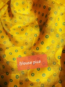 Beautiful Daliy wear  Yellow Saree