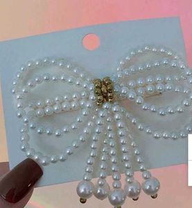 Pearl Bow Hair Clips..