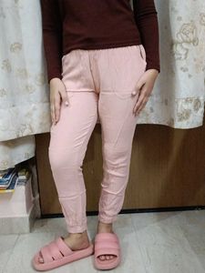 Pink Casual Joggers