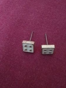 Small Earrings White