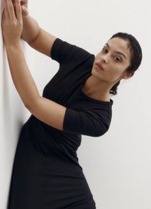 H&amp;M Black jersey T-Shirt Maxi Dress