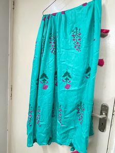 Turquoise Kurti Set with Dupatta