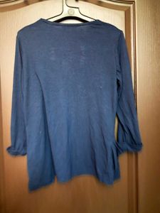 Navy Long Sleeve Blouse