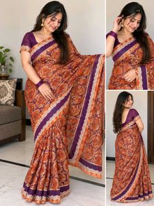 Floral Net Festival Saree