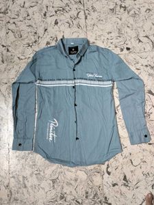 boys' Casual Blue Long Sleeve Shirt