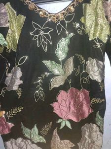 Designer Embroidered sharara set