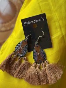 Boho Tassel Teardrop Earrings handmade
