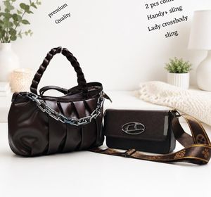 2-Piece Cream Handbag &amp; Crossbody Set