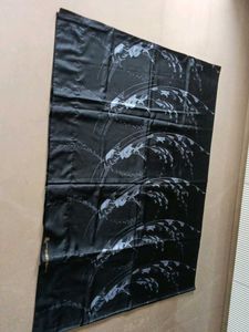 Elegant Black Sareewith Rice Grain Print