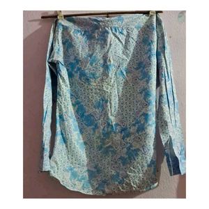 Men's Blue Paisley Print Shirt