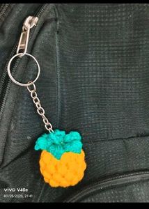 Handmade Crochet Pineapple Keychain