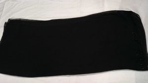 Black Embellished Dupatta soft &amp; silk pearl border