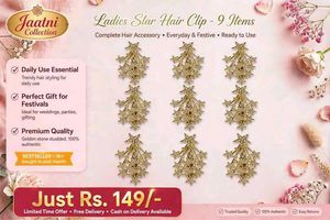 9 piece of Star Hair Clips for navaratri kanjak