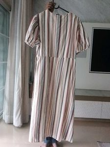 Striped Button-Down Midi Dress