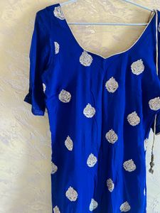 Vibrant Blue Embroidered Kurta Set