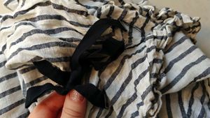Striped Ruffle Blouse