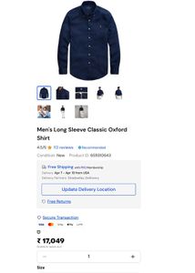 Polo Ralph Lauren Navy blue Oxford Shirt