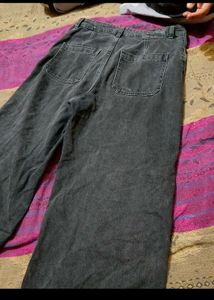 Stylish Grey Wide Leg Jeans