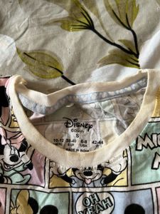 Retro Mickey Mouse Print Dress