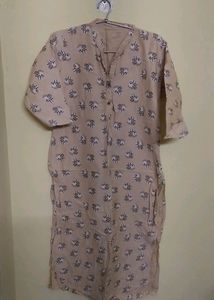 Cream Cotton Kurti