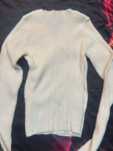 Ribbed Wrap Top - Long Sleeve