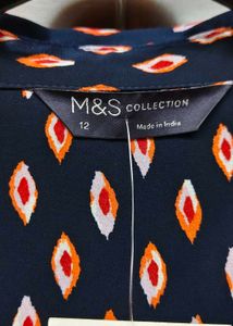 Patterned Button-Up Shirt for Her