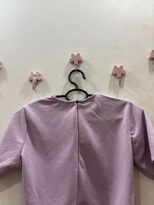 Lavender cut out crop top with back zip