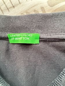 Benetton Dark Grey Polo Shirt